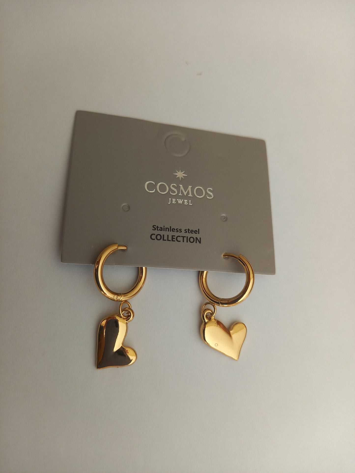 Créoles dorées cœur suspendu – Bijou femme élégant tendance