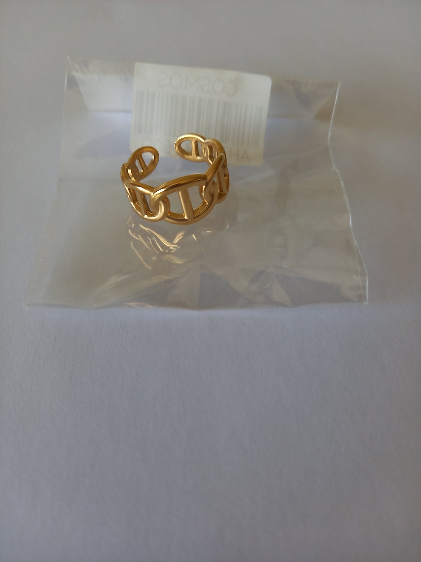 Nouveau Bague “Maillons Élégants” en Acier Inoxydable Ajustable