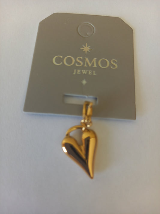 Charm Cœur Doré Acier Inoxydable Amour Élégant Bijou